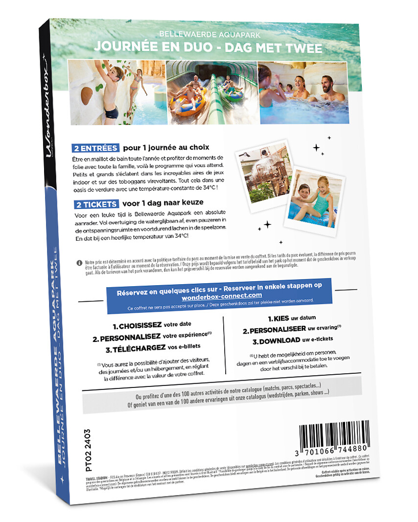Bellewaerde Aquapark - 2 tickets