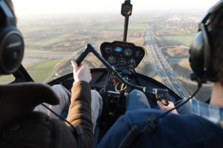 Een helikoptervlucht met STB-Copter (Wevelgem - West-Vlaanderen)